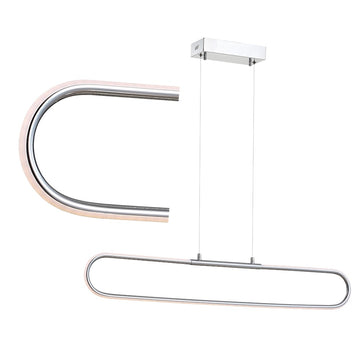 Ned 39" Dimmable Adjustable Integrated LED Metal Linear Pendant - JONATHAN Y